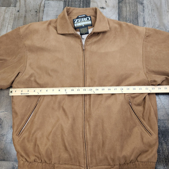 Mens Zero Restriction ZR size M Brown Soft Microfiber Polyester Full Zip Jacket - Picture 4 of 7